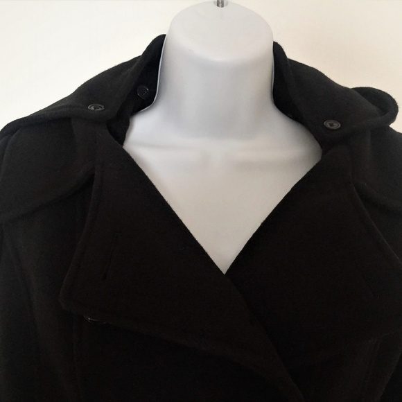 Style & Co Women's Duffy Wool Coat Trim Hooded - Picture 3 of 6